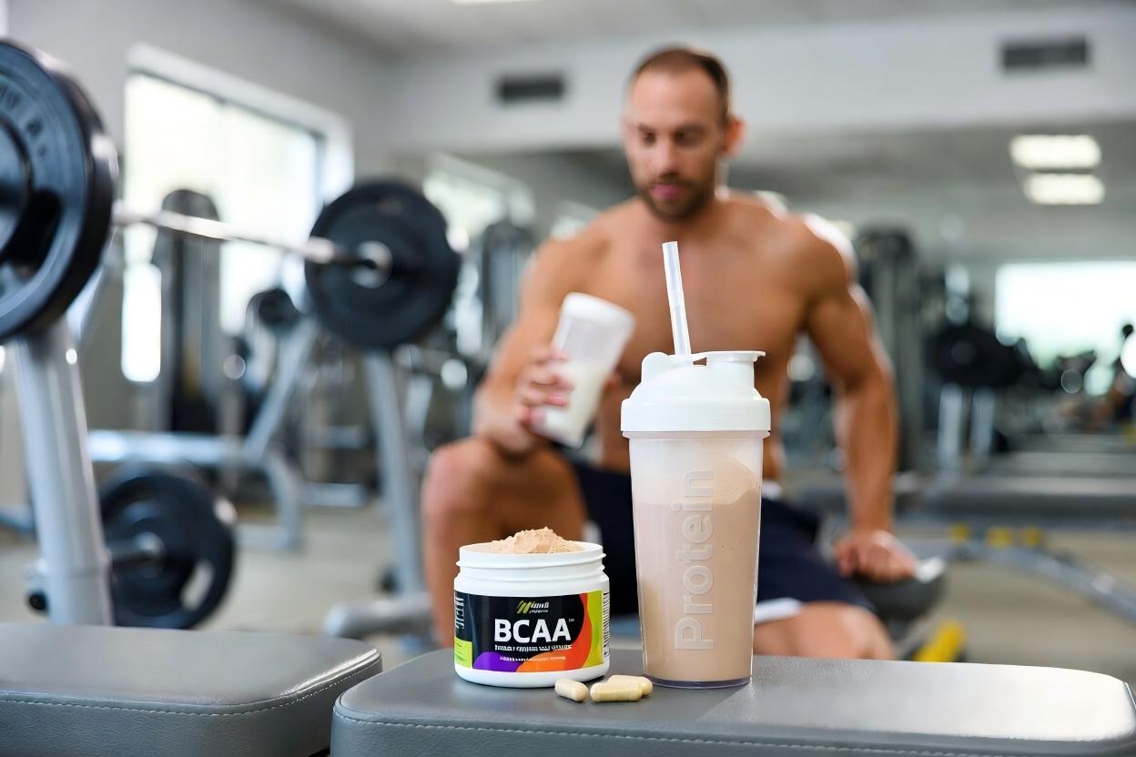 Athlete Using Protein And BCAA