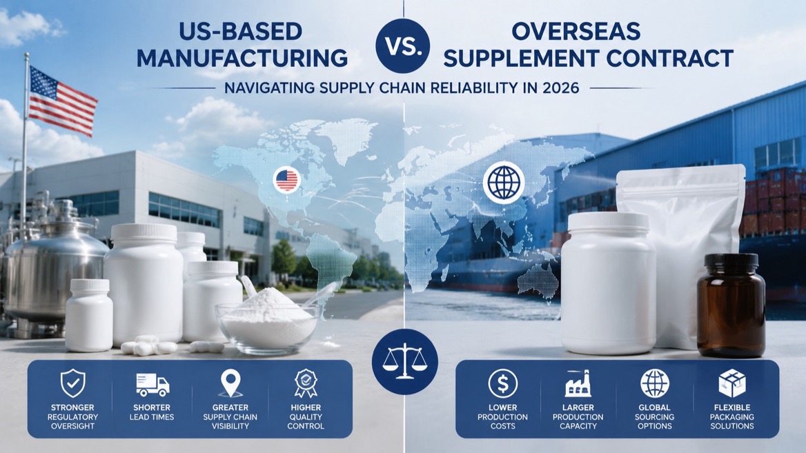 US-Based Manufacturing vs. Overseas Supplement Contract Navigating Supply Chain Reliability in 2026