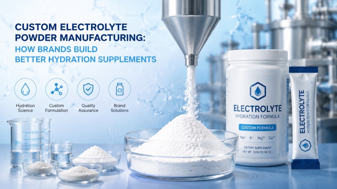 Custom Electrolyte Powder Manufacturing- How Brands Build Better Hydration Supplements